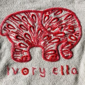 Ivory Ella beaded pullover hooded sweatshirt S